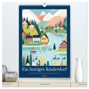 Ein lustiges Kinderdorf (hochwertiger Premium Wandkalender 2026 DIN A2 hoch), Kunstdruck in Hochglanz - Steffen Gierok-Latniak