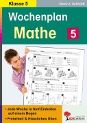 Cover-Bild zum Titel 'Wochenplan Mathe / 5. Schuljahr' von 'Hans-J. Schmidt'