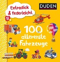 Cover-Bild zum Titel 'Duden 18+: Extradick & federleicht: 100 allererste Fahrzeuge' von ''