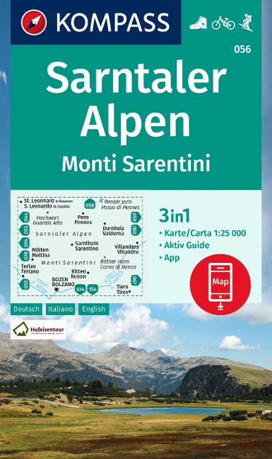KOMPASS Wanderkarte 056 Sarntaler Alpen, Monti Sarentini 1:25.000 - 