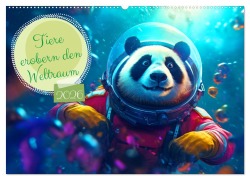 Cover-Bild zum Titel 'Tiere erobern den Weltraum (Wandkalender 2026 DIN A2 quer), CALVENDO Monatskalender' von 'Rupert Kowalski'
