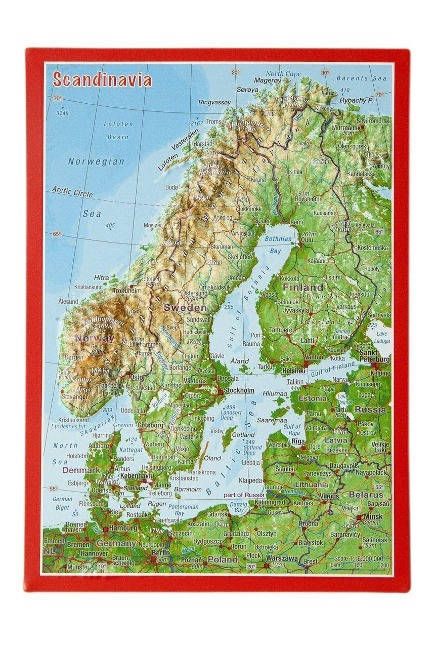 Reliefpostkarte Skandinavien - André Markgraf, Mario Engelhardt