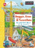 Duden 24+: Bagger, Kran und Tunnelbau. Das große Wimmelbuch von der Baustelle - Christina Braun
