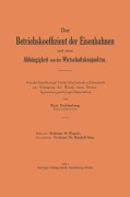 Cover-Bild zum Titel 'Der Betriebskoeffizient der Eisenbahnen und seine Abhängigkeit von der Wirtschaftskonjunktur' von 'Tecklenburg Tecklenburg'