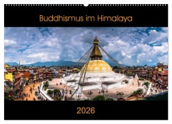 Cover-Bild zum Titel 'Buddhismus im Himalaya (Wandkalender 2026 DIN A2 quer), CALVENDO Monatskalender' von 'Jens König'