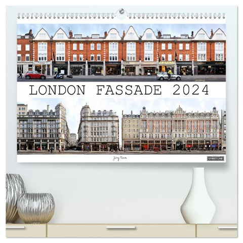 London Fassade 2024 (hochwertiger Premium Wandkalender 2024 DIN A2 quer), Kunstdruck in Hochglanz - Jörg Rom