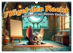 Cover-Bild zum Titel 'Flügel der Nacht: Abenteuer der kleinen Vampire (Wandkalender 2026 DIN A3 quer), CALVENDO Monatskalender' von 'Artefacti Artefacti'
