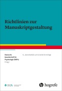 Cover-Bild zum Titel 'Richtlinien zur Manuskriptgestaltung' von ''