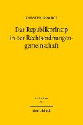 Cover-Bild zum Titel 'Das Republikprinzip in der Rechtsordnungengemeinschaft' von 'Karsten Nowrot'