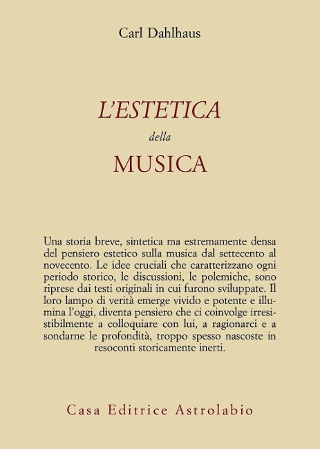 L' estetica della musica - Carl Dahlhaus