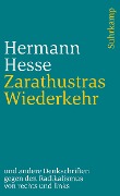 Zarathustras Wiederkehr - Hermann Hesse
