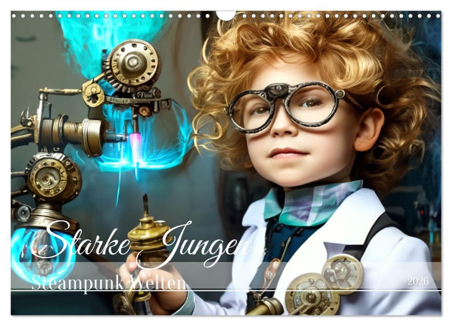 Starke Jungen - Steampunk Welten (Wandkalender 2026 DIN A3 quer), CALVENDO Monatskalender - Drachenkind-Fotografie Drachenkind-Fotografie