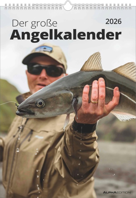 Der große Angelkalender 2026 - Bildkalender A3 (29,7x42 cm) - mit vielen Zusatzinformationen aus der Anglerwelt und Platz für Notizen - Wandkalender - 