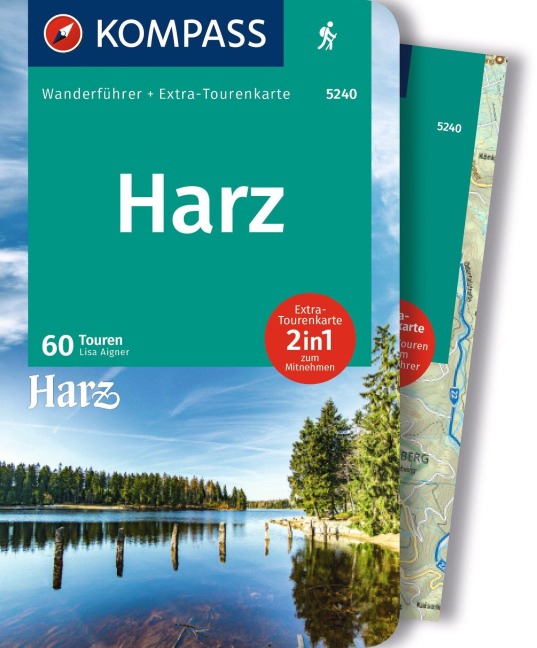 KOMPASS Wanderführer Harz, 60 Touren mit Extra-Tourenkarte - Lisa Aigner
