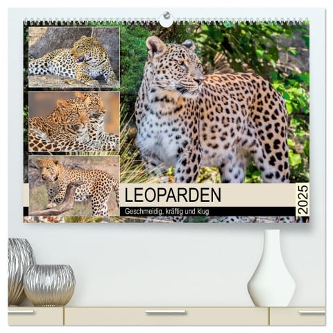 Leoparden. Geschmeidig, kräftig und klug (hochwertiger Premium Wandkalender 2025 DIN A2 quer), Kunstdruck in Hochglanz - Rose Hurley