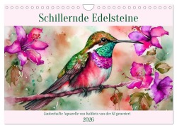 Cover-Bild zum Titel 'Schillernde Edelsteine (Wandkalender 2026 DIN A4 quer), CALVENDO Monatskalender' von 'Claudia Kleemann'