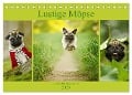 Lustige Möpse aus der Hundeknipserei (Tischkalender 2025 DIN A5 quer), CALVENDO Monatskalender - Kathrin Köntopp