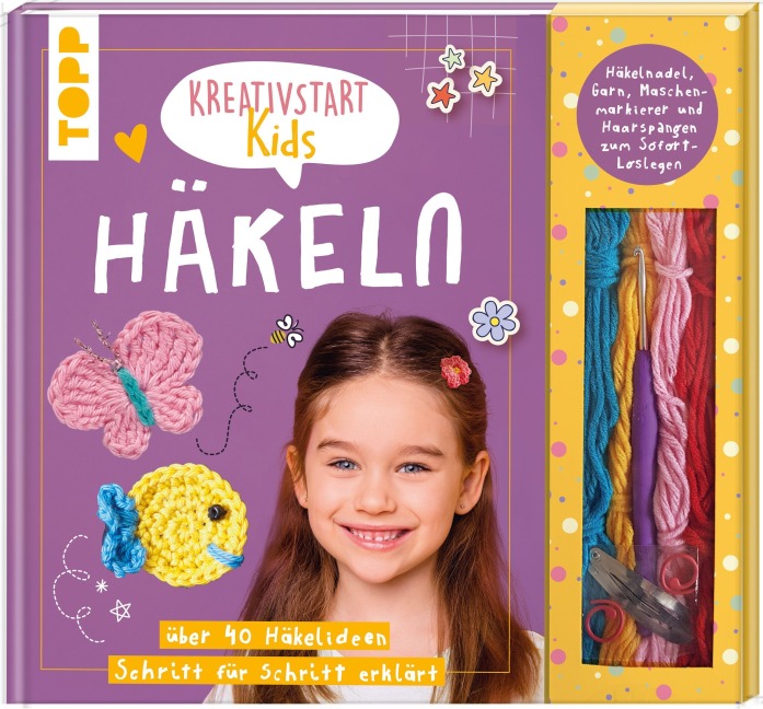 Kreativstart Kids Häkeln. Anleitungsbuch und Material - Frechverlag