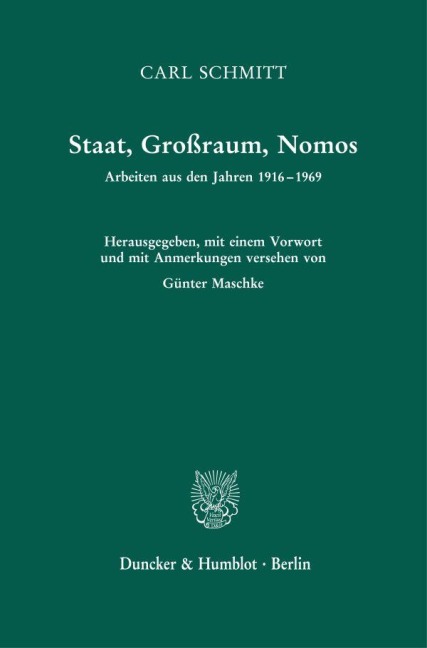 Staat, Großraum, Nomos - Carl Schmitt