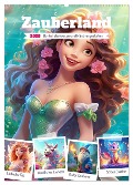 Zauberland. Bunte Fabelwesen und Märchengestalten (Wandkalender 2025 DIN A2 hoch), CALVENDO Monatskalender - Rose Hurley