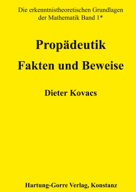 Propädeutik - Dieter Kovacs