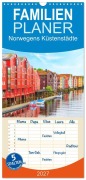 Cover-Bild zum Titel 'Familienplaner 2027 - Norwegens Küstenstädte mit 5 Spalten (Wandkalender, 21 x 45 cm) CALVENDO' von 'Nina Schwarze'