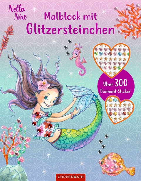 Malblock mit Glitzersteinchen - 