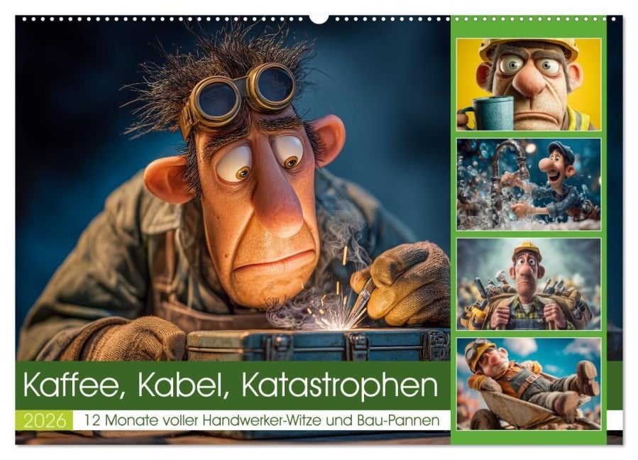 Kaffee, Kabel, Katastrophen (Wandkalender 2026 DIN A2 quer), CALVENDO Monatskalender - Steffen Gierok-Latniak