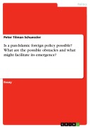 Cover-Bild zum Titel 'Is a pan-Islamic foreign policy possible? What are the possible obstacles and what might facilitate its emergence?' von 'Peter Tilman Schuessler'