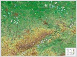 Reliefkarte Sachsen klein 1 : 650.000 - André Markgraf, Mario Engelhardt