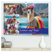 Cover-Bild zum Titel 'Lamas auf Tour. Perus flauschige Fashion-Ikonen (hochwertiger Premium Wandkalender 2026 DIN A2 quer), Kunstdruck in Hochglanz' von 'Rose Hurley'