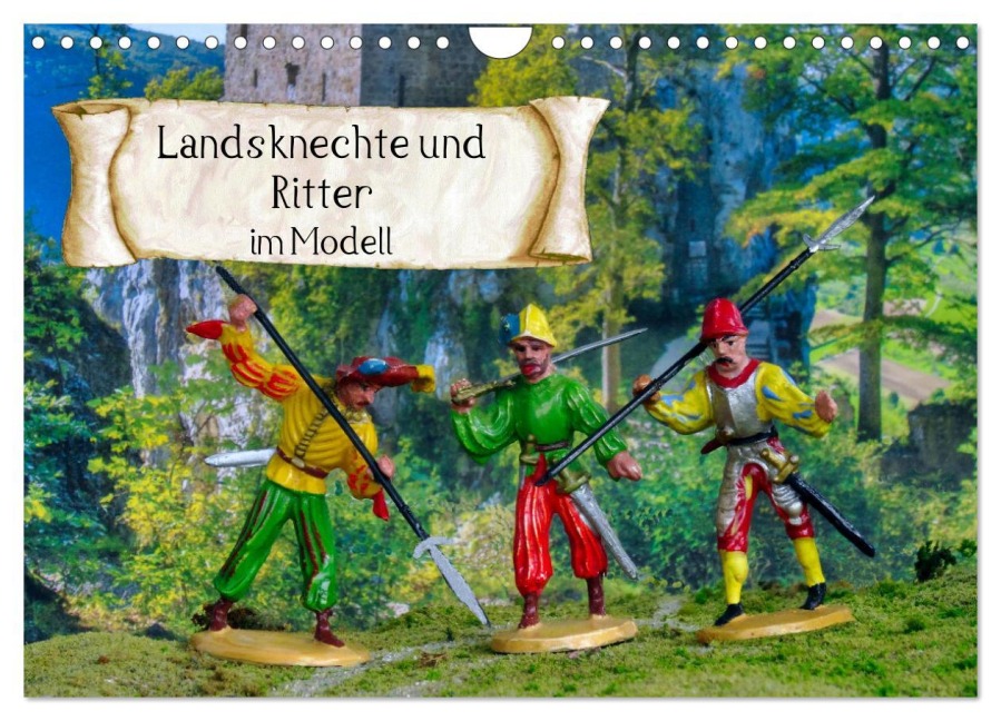Landsknechte und Ritter im Modell (Wandkalender 2025 DIN A4 quer), CALVENDO Monatskalender - Klaus-Peter Huschka