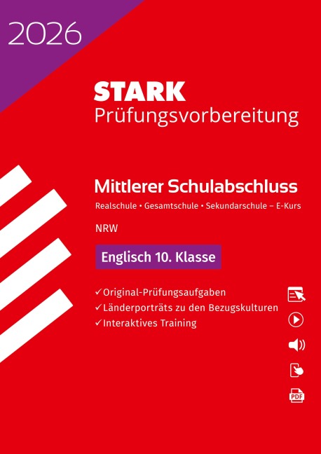 STARK Englisch E-Kurs - Mittlerer Schulabschluss (MSA) 2026 NRW - Prüfungsvorbereitung - 
