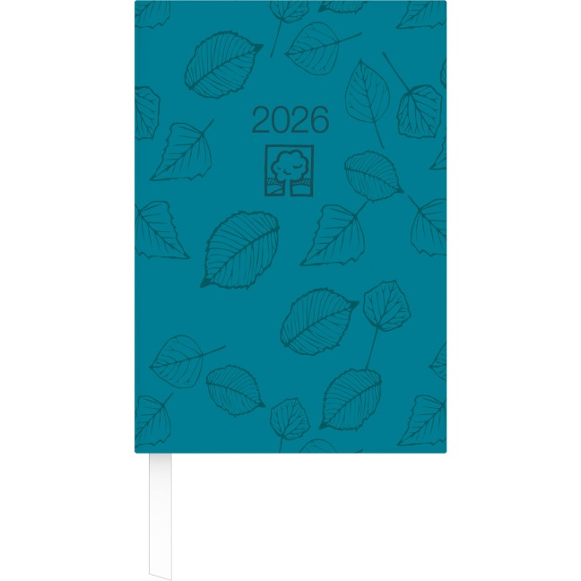 Wochenbuch türkis 2026 - Bürokalender 14,6x21 cm - 1 Woche auf 2 Seiten - 128 Seiten - Notizbuch - Blauer Engel - 766-0717 - 