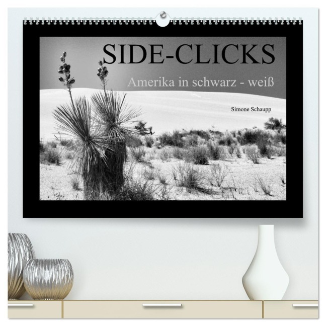 Side-Clicks Amerika in schwarz-weiß (hochwertiger Premium Wandkalender 2026 DIN A2 quer), Kunstdruck in Hochglanz - Simone Schaupp