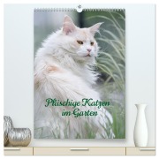 Plüschige Katzen im Garten (hochwertiger Premium Wandkalender 2026 DIN A2 hoch), Kunstdruck in Hochglanz - Wiebke von der Heyde