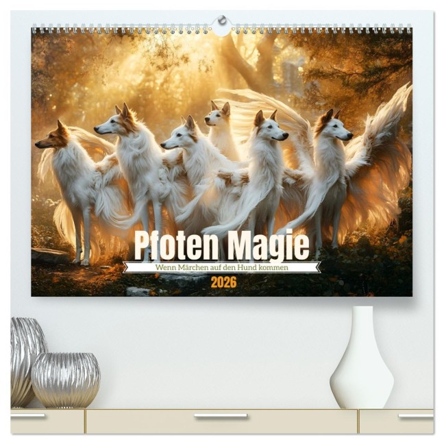 Pfoten Magie (hochwertiger Premium Wandkalender 2026 DIN A2 quer), Kunstdruck in Hochglanz - Daniela Tapper