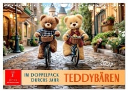 Cover-Bild zum Titel 'Teddybären - im Doppelpack durchs Jahr (Wandkalender 2027 DIN A4 quer), CALVENDO Monatskalender' von 'Meike und Peter Roder'