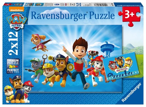 Ryder und die Paw Patrol. Puzzle 2 x 12 Teile - 