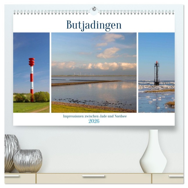 Butjadingen. Impressionen zwischen Jade und Nordsee (hochwertiger Premium Wandkalender 2026 DIN A2 quer), Kunstdruck in Hochglanz - Steffani Lehmann