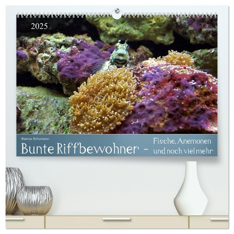 Bunte Riffbewohner - Fische, Anemonen und noch viel mehr (hochwertiger Premium Wandkalender 2025 DIN A2 quer), Kunstdruck in Hochglanz - Bianca Schumann