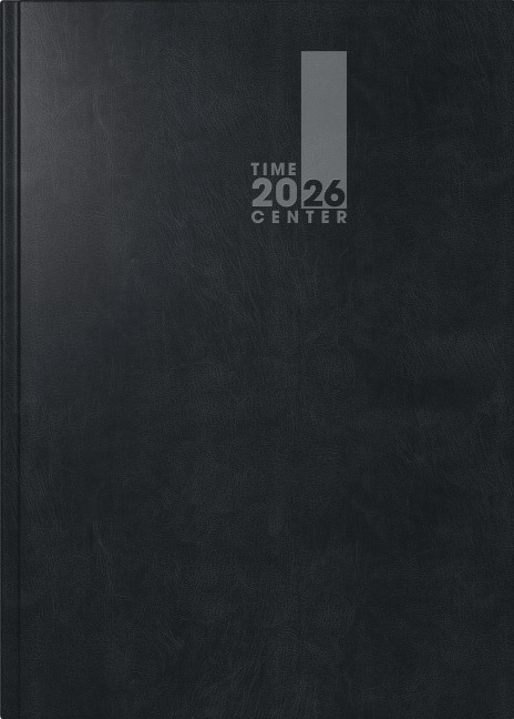BRUNNEN 1072520906 | Buchkalender TimeCenter Mod. 725 2026 | A5, Kunststoff, schwarz - 