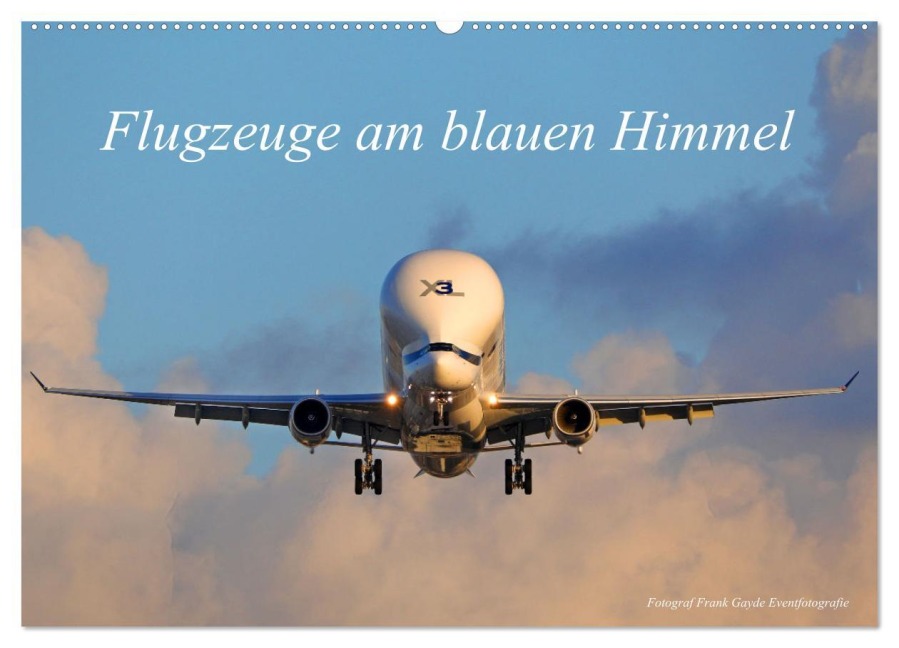 Flugzeuge am blauen Himmel (Wandkalender 2025 DIN A2 quer), CALVENDO Monatskalender - Frank Gayde