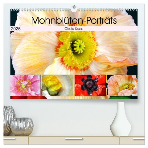 Mohnblüten-Porträts (hochwertiger Premium Wandkalender 2025 DIN A2 quer), Kunstdruck in Hochglanz - Gisela Kruse