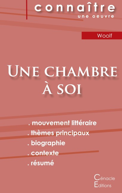 Fiche de lecture Une chambre à soi de Virginia Woolf (Analyse littéraire de référence et résumé complet) - Virginia Woolf