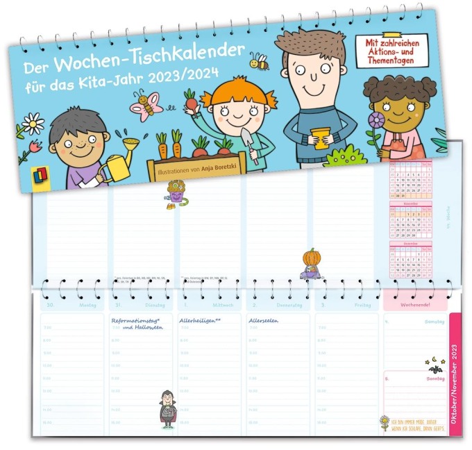 Der Wochen-Tischkalender für das Kita-Jahr 2023/2024 - 