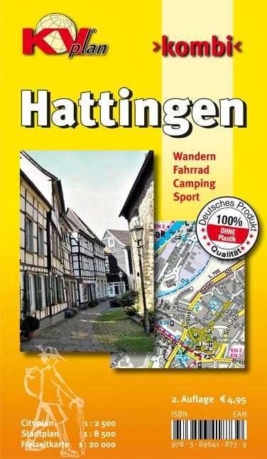 Hattingen, KVplan, Wanderkarte/Radkarte/Stadtplan, 1:20.000 / 1:10.000 / 1:2.500 - Sascha René Tacken