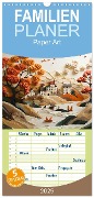 Familienplaner 2025 - Paper Art mit 5 Spalten (Wandkalender, 21 x 45 cm) CALVENDO - Cathrin Illgen