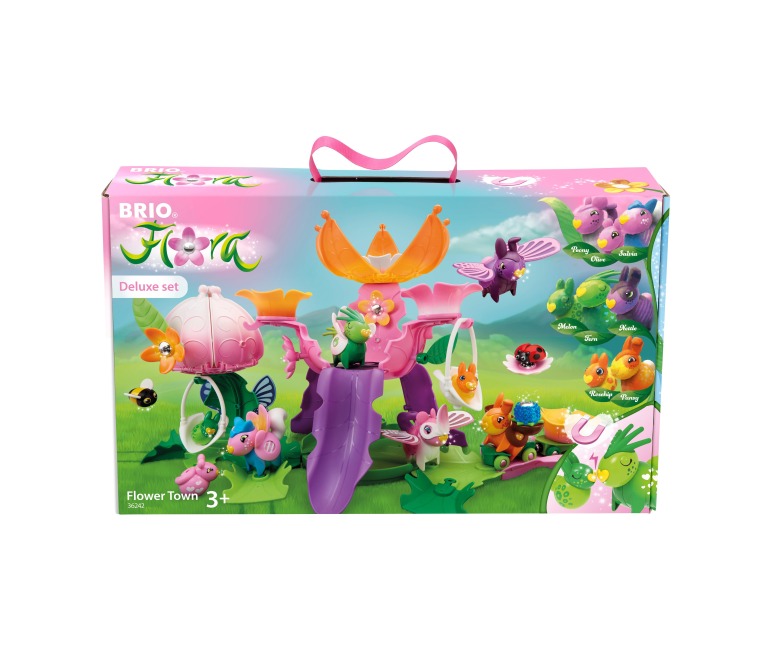 BRIO Flora - 36242 Blumenstadt Deluxe Set | riesiges Spielset für endlosen fantasievollen Spielspaß für Mädchen und Jungen ab 3 Jahren - wunderschönes Geschenk mit sehr viel Zubehör - 
