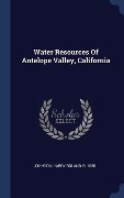 Cover-Bild zum Titel 'Water Resources Of Antelope Valley, California' von ''